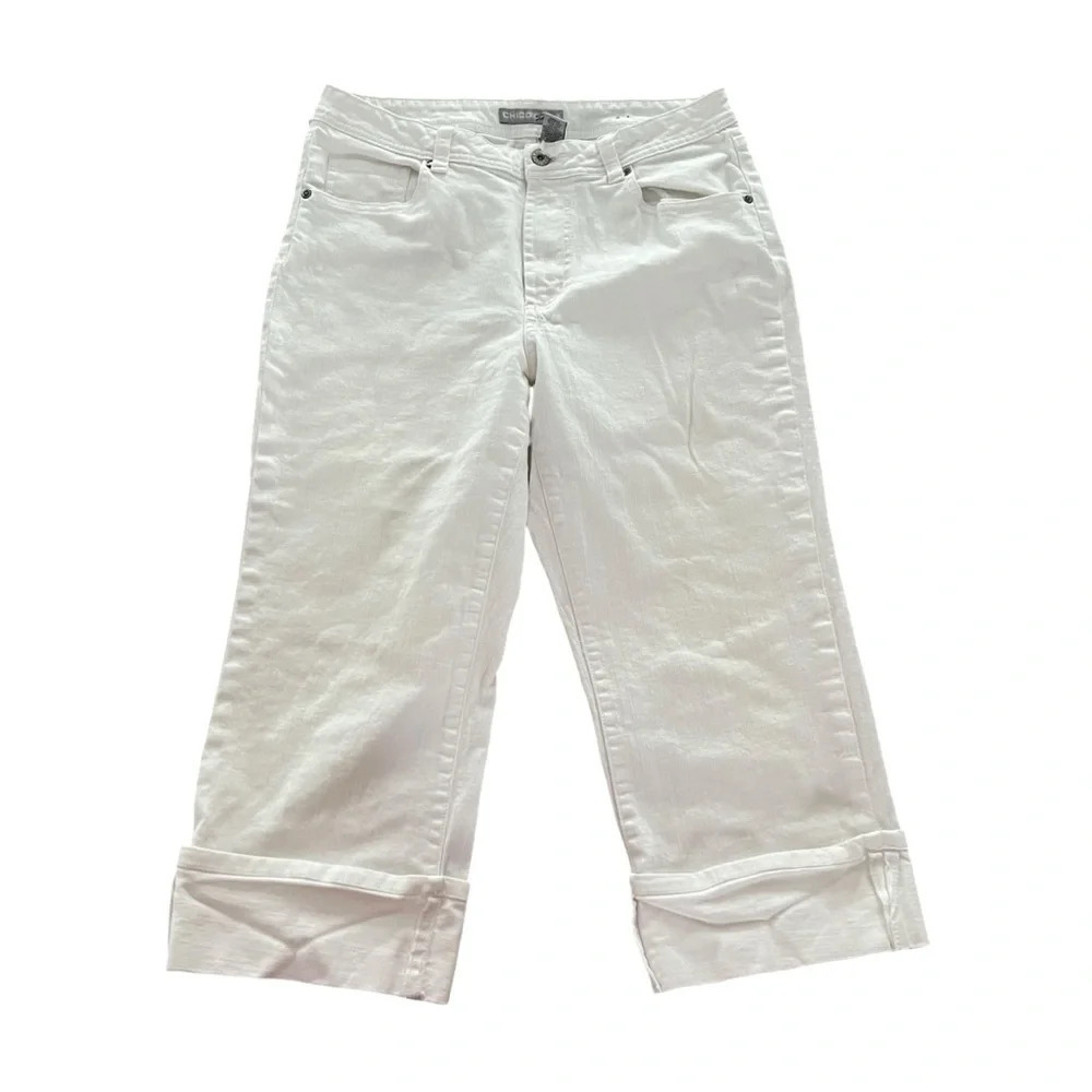 Chico’s Platinum Cropped White Denim Jeans - Picture 8 of 8